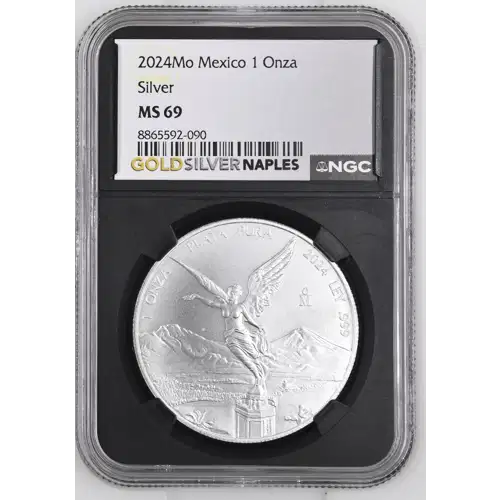 2024Mo - 1oz Libertad Silver Coin - Mexico 1 Onza - NGC MS69 (S14-B6)